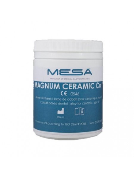 Сплав Mesa Magnum Ceramic Co для керамики, Co (64%), Cr (21%), Mo (6%), W (6%) 1кг, без бериллия.