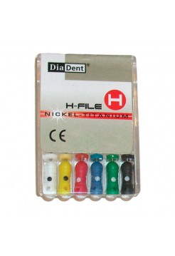 H-FILE инструмент эндодонтический 25мм размер 70 (Никель-Титан) (с цветной кодировкой) (6 шт. в упак.) DD