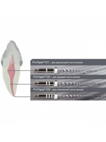 ProTaper - каналорасширители машинные D1 16 мм (6 шт) Maillefer