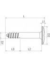 TS-16-008 Винты тентовые (опорные) титановые самонарезные (самонарезающие) Ø1.6 длина 8 мм 1 шт/уп