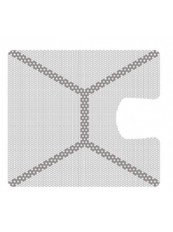 HM-01-01 Титановая мембрана (сетка) шестигранная ячейка с усиленным каркасом 33х30, толщина 0,1мм, Ø отверстия 0,36