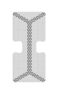 HM-01-02 Титановая мембрана (сетка) шестигранная ячейка с усиленным каркасом 14х30, толщина 0,1мм, Ø отверстия 0,36