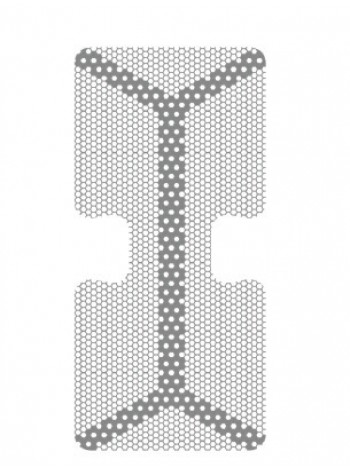 HM-01-02 Титановая мембрана (сетка) шестигранная ячейка с усиленным каркасом 14х30, толщина 0,1мм, Ø отверстия 0,36