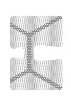 HM-01-03 Титановая мембрана (сетка) шестигранная ячейка с усиленным каркасом 21х30, толщина 0,1мм, Ø отверстия 0,36