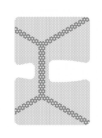 HM-01-03 Титановая мембрана (сетка) шестигранная ячейка с усиленным каркасом 21х30, толщина 0,1мм, Ø отверстия 0,36