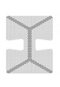 HM-01-04 Титановая мембрана (сетка) шестигранная ячейка с усиленным каркасом 24х30, толщина 0,1мм, Ø отверстия 0,36