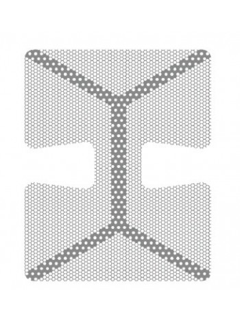 HM-01-04 Титановая мембрана (сетка) шестигранная ячейка с усиленным каркасом 24х30, толщина 0,1мм, Ø отверстия 0,36