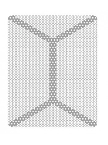 HM-01-05 Титановая мембрана (сетка) шестигранная ячейка с усиленным каркасом 24х30, толщина 0,1мм, Ø отверстия 0,36