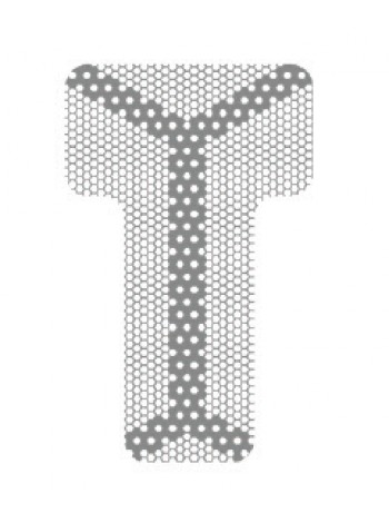 HM-01-06 Титановая мембрана (сетка) шестигранная ячейка с усиленным каркасом 13х21, толщина 0,1мм, Ø отверстия 0,36