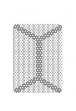 HM-01-11 Титановая мембрана (сетка) шестигранная ячейка с усиленным каркасом 15х21, толщина 0,1мм, Ø отверстия 0,36