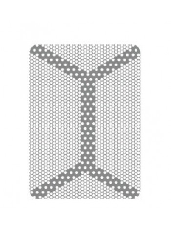HM-01-11 Титановая мембрана (сетка) шестигранная ячейка с усиленным каркасом 15х21, толщина 0,1мм, Ø отверстия 0,36