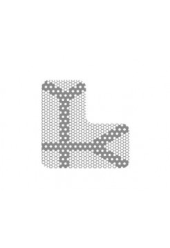 HM-01-12 Титановая мембрана (сетка) шестигранная ячейка с усиленным каркасом 143х14, толщина 0,1мм, Ø отверстия 0,36