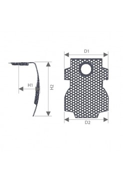 TM312129 (PM-01-26) Титановая сетка с шестигранными ячейками для спейсеров, трехсторонняя, 12*12*9 мм