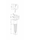 AU-18-012 Ортодонтический микроимплантат для установки в ретромолярной зоне (buccal shelf) и подскуловом гребне (IZC) для эластичных тяг и дуг .017х.025 - .021х.025 (1 шт в упак) Ø2.0 - 12 мм (6 резьба/6 десна) мм