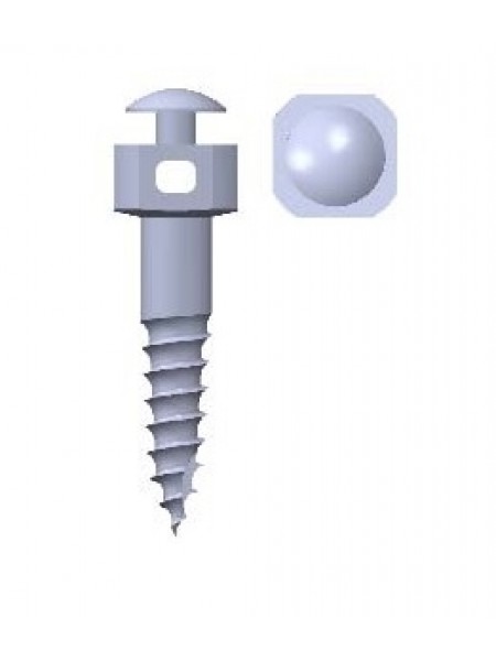 OS-SS-20-023 Ортодонтический микроимплантат для установки в подскуловом гребне (IZC) для эластичных тяг и дуг .017х.025 - .021х.025 (1 шт в упак) Ø2.0 - 23 мм (9 резьба/14 десна) мм