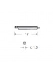 Отвертка под угловой наконечник, короткая, L=17 мм, S=1.0 мм (шлиц-квадрат)