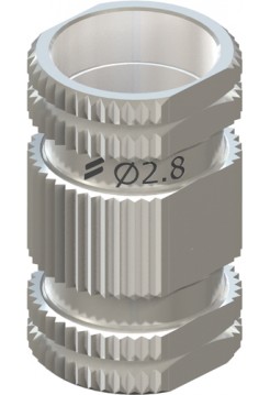 Втулка для хирургии по шаблонам, Ø 2,8 мм, Н 6 мм, Stainless steel