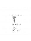Винт стоматологический самосверлящий, D=2.0, L=7 мм, D(шляпки)=3.0 мм, S=1.2 мм (шлиц-квадрат)