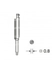 Отвертка под угловой наконечник, средняя (для винов D=1.2 мм), L=20 мм, S=0.8 мм (шлиц-квадрат)