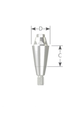 Абатмент конусный (Conical Abutment), диаметр 4.8 мм, длины 7 мм (MSA 4807)