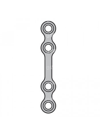 Мини-пластина низкопрофильная, длинная, прямая, 4 отверстия, толщина 0.6 мм