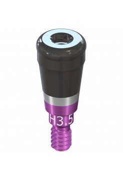 Абатмент Novaloc, с винтом, прямой 0°, RB/WB, диаметр 3.8 мм, высота десны 3,5 мм.