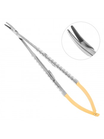 Иглодержатель Micro-Nadelhalter TC, изогнутый, 18 см