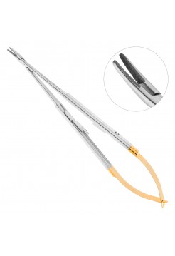 Иглодержатель Micro-Nadelhalter TC, изогнутый, 18 см