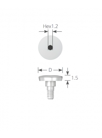Винт-заглушка (Cover Screw), диаметр 5.0, длина 1.5 мм (AHI 48601H)