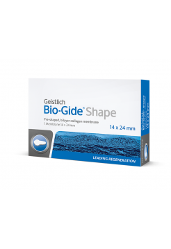 Bio-Gide Shape 14х24 мм резорбируемая двухслойная барьерная мембрана особой формы
