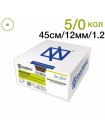 Моносорб 5/0 45см 12мм 1/2 колющая 24шт фиолетовый
