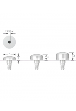 Формирователь десны (Healing abutment) диаметр 5.5 мм, высота 4 мм (AHI 48604H)