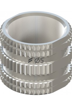 Втулка для хирургии по шаблонам, Ø 5 мм, Н 5 мм, Stainless steel
