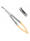 Иглодержатель Castroviejo-Gomel TC, изогнутый , 14см