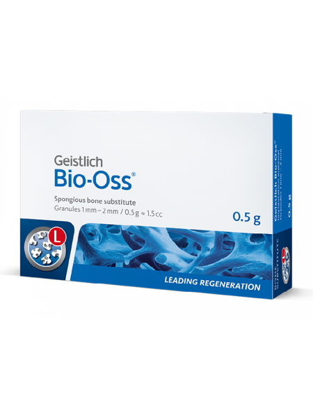 Bio-Oss 0,5 г, гранулы 1-2 мм, размер L, натуральный костнозамещающий материал