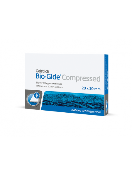 Bio-Gide Compressed 20х30 мм спресованная резорбируемая двухслойная барьерная мембрана повышенной плотности