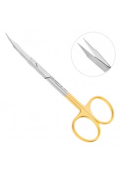 Ножницы хирургические Goldmann-Fox TC, изогнутые, 12,5см