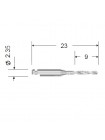 Сверло под угловой наконечник (для миниимплантатов/винтов D=1.5 мм), D=1.2 мм, L(о)/L(р.ч)=23 мм/9 мм