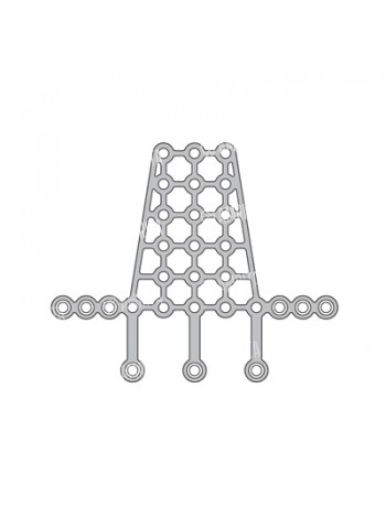Мини-пластина для дна глазницы, широкая, толщина 0.6 мм