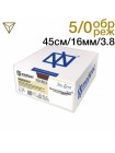 Монофаст 5/0 45см 16мм 3/8 обратно-режущая 24шт фиолетовый