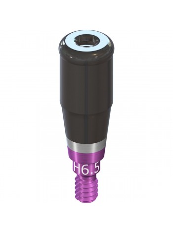 Абатмент Novaloc, с винтом, прямой 0°, RB/WB, диаметр 3.8 мм, высота десны 6,5 мм.