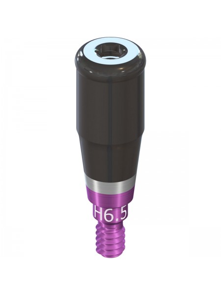 Абатмент Novaloc, с винтом, прямой 0°, RB/WB, диаметр 3.8 мм, высота десны 6,5 мм.