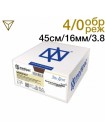 Монофаст 4/0 45см 16мм 3/8 обратно-режущая 24шт фиолетовый