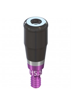 Абатмент Novaloc, с винтом, прямой 0°, RB/WB, диаметр 3.8 мм, высота десны 5,5 мм.