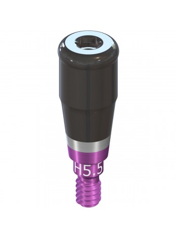Абатмент Novaloc, с винтом, прямой 0°, RB/WB, диаметр 3.8 мм, высота десны 5,5 мм.
