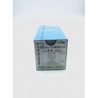  Мононить полиамидная нерассасывающиеся 4.0 /  обр.-реж., 3/8, черн. 19мм