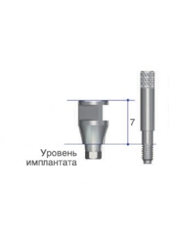 Трансфер слепочный d 6,0 короткий с шестигранником для открытой ложки